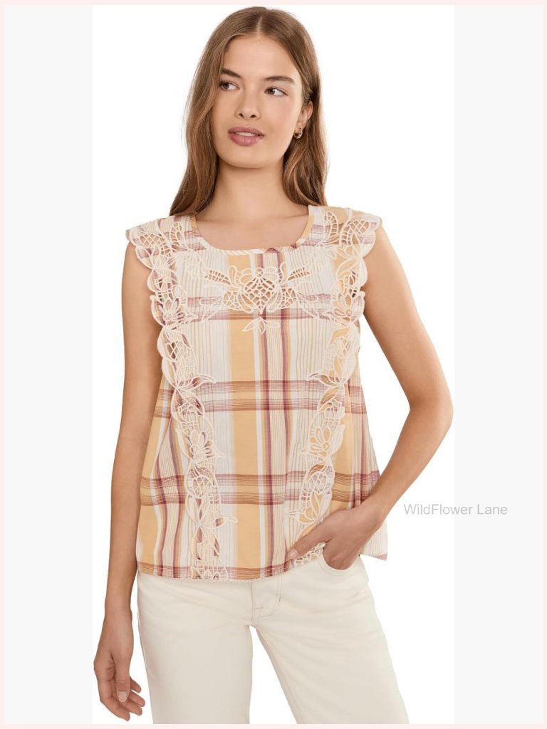 Petite Cap Sleeve Dolman Embroidered Woven Blouse Top